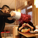 Illustration for article titled Diners Eating Impossible Burgers Doused With Beet Juice By Protesting Meat-Rights Activists